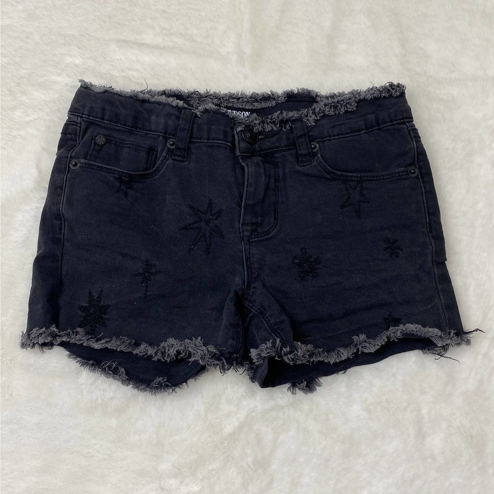 Hudson Kids Black Star Frayed Shorts